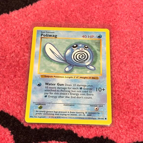 Poliwag [Shadowless] #59 – Pokémon TCG Base Set – As Pictured - Picture 4 of 7